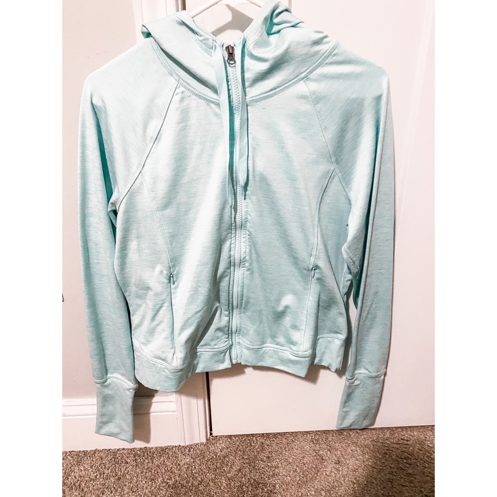 Teal Champion Duo Dry Zip Front Jacket